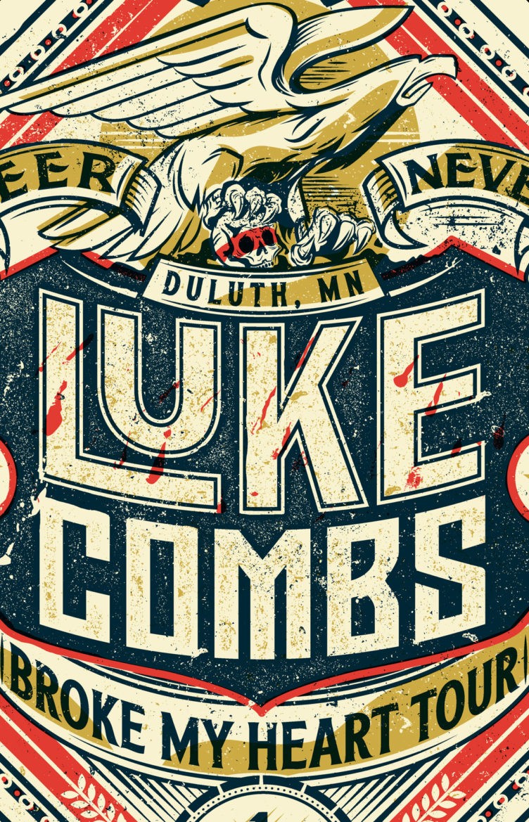 LUKE COMBS GIG POSTER - Neltner Small Batch